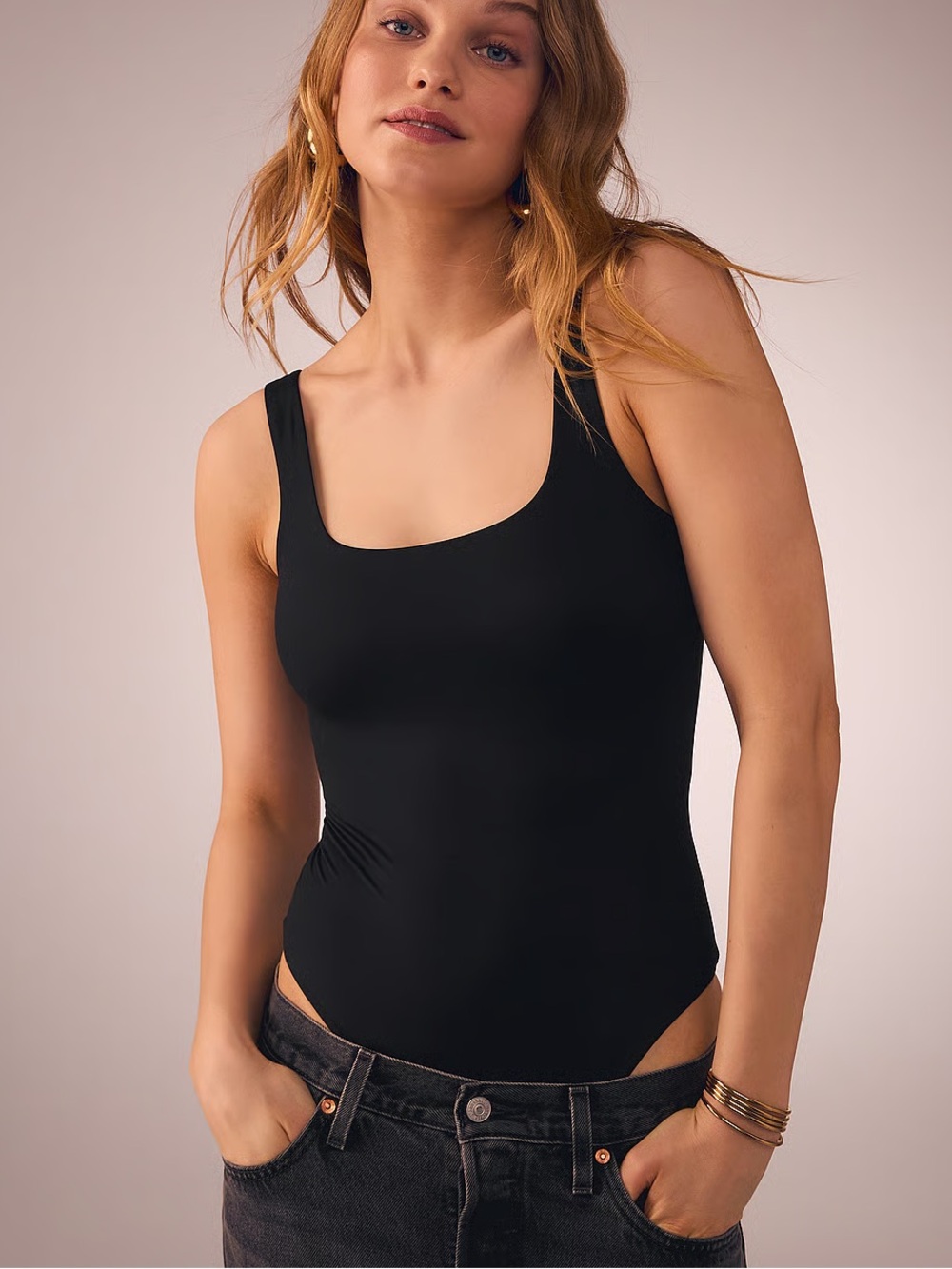 Victoria's Secret Square Neck Tank Bodysuit